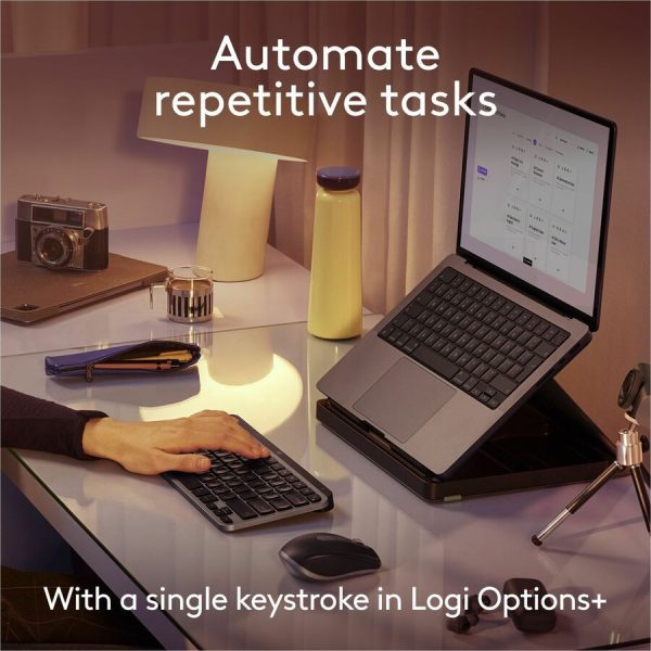Logitech MX Keys Mini for Mac Minimalist Wireless Keyboard Compact, Bluetooth, Backlit Keys, USB-C, Fast - Space Gray - Image 5