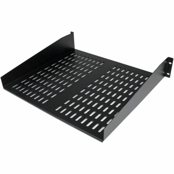 StarTech.com 2U 16in Universal Vented Rack Mount Cantilever Shelf - Fixed Server Rack Cabinet Shelf - 50lbs / 23kg - Image 3