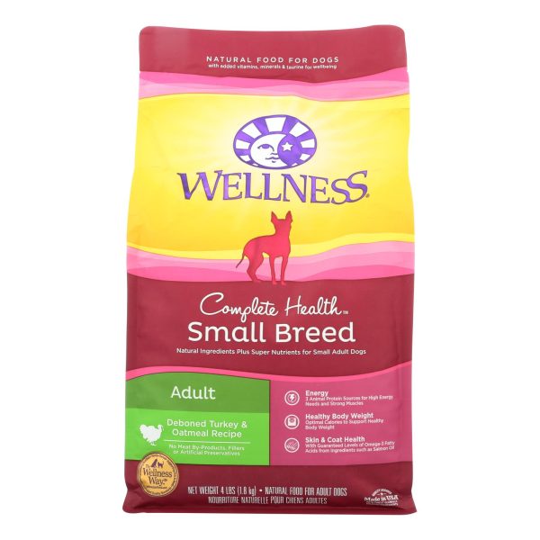 Wellness Pet Products Dog Food - Turkey and Oatmeal Recipe - Case of 6 - 4 lb. - Image 2
