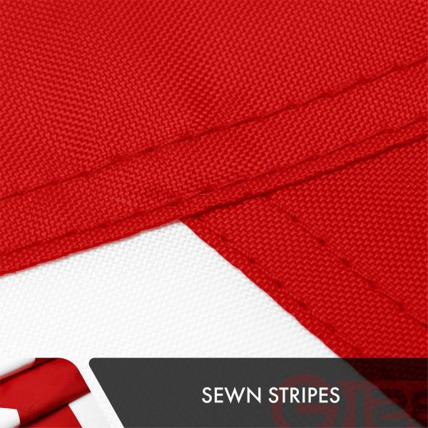 G128 Combo Pack: American USA Flag ToughWeave Series 3x5 Ft Single Sided & Alabama AL State Flag Double Sided 3x5 Ft Double ToughWeave Series | Both Embroidered Polyester, Brass Grommets - Image 5