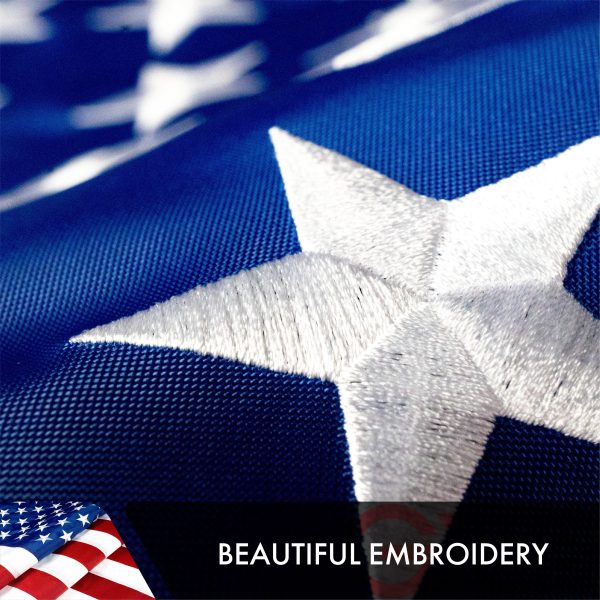 G128 Combo Pack: American USA Flag ToughWeave Series 3x5 Ft Single Sided & Alabama AL State Flag Double Sided 3x5 Ft Double ToughWeave Series | Both Embroidered Polyester, Brass Grommets - Image 7