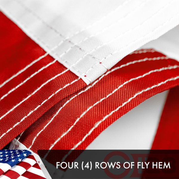 G128 Combo Pack: American USA Flag ToughWeave Series 3x5 Ft Single Sided & Alabama AL State Flag Double Sided 3x5 Ft Double ToughWeave Series | Both Embroidered Polyester, Brass Grommets - Image 8