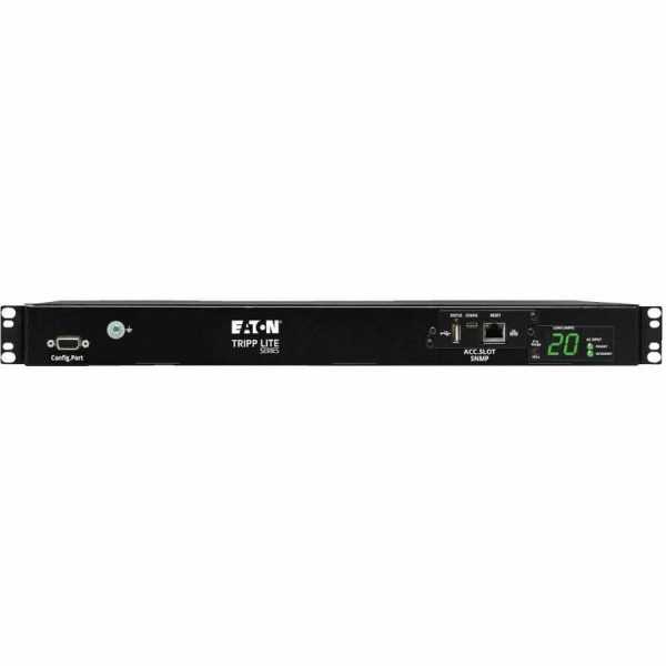 Eaton Tripp Lite Series 3.8kW Single-Phase Switched Automatic Transfer Switch PDU, Two 200-240V C20 Inlets, 8 C13 & 2 C19 Outputs, 1U, TAA - Image 6