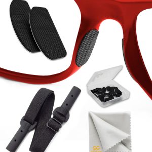 Glasses Nose Grips Non Slip   Eyeglass Nose Pads Anti Slip 1 mm   6 Pairs Nose Bridge Pads for Glasses   Silicone Glasses Nose Pad (Black Pads & Black Glasses Strap)