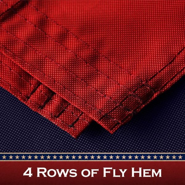 G128 10 Pack: Betsy Ross Tea-Stained Flag | 3x5 Ft | ToughWeave Pro Series Pole Sleeve Embroidered 420D Polyester | Historical Flag, Embroidered Design, High Quality, NO Flagpole Included - Image 5