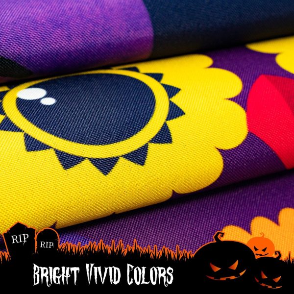 G128 - Halloween Garden Flag, Trick or Treat Quote with Cute Owl, Garden Yard Decorations,  | 12x18 Inch | Printed 150D Polyester - Rustic Holiday Seasonal Outdoor Flag - Image 3