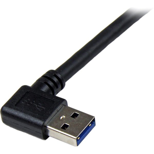 StarTech.com 1m Black SuperSpeed USB 3.0 (5Gbps) Cable - Right Angle A to B - M/M - Image 2