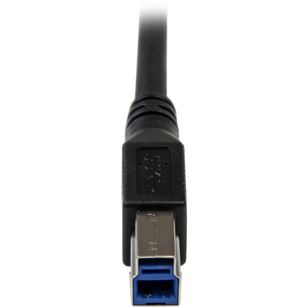 StarTech.com 1m Black SuperSpeed USB 3.0 (5Gbps) Cable - Right Angle A to B - M/M - Image 5