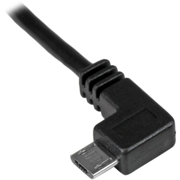 StarTech.com 2m 6 ft Left Angle Micro-USB Charge-and-Sync Cable M/M - USB 2.0 A to Micro-USB - 24 AWG - Image 2