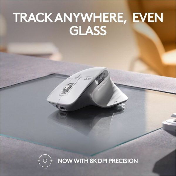 Logitech MX Master 3S for Mac - Wireless Bluetooth Mouse with Ultra-fast Scrolling, Ergo, 8K DPI, Quiet Clicks, Pale Gray - Image 3