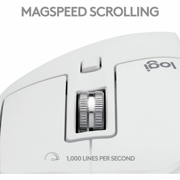 Logitech MX Master 3S for Mac - Wireless Bluetooth Mouse with Ultra-fast Scrolling, Ergo, 8K DPI, Quiet Clicks, Pale Gray - Image 7
