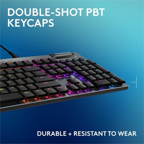 Logitech G915 X Low-Profile Wired Mechanical Gaming Keyboard, Double-Shot PBT Keycaps, Fully Programmable Keys, RGB Lighting, Aluminum Finish, GL Brown Tactile Switches - PC/Mac - Image 7