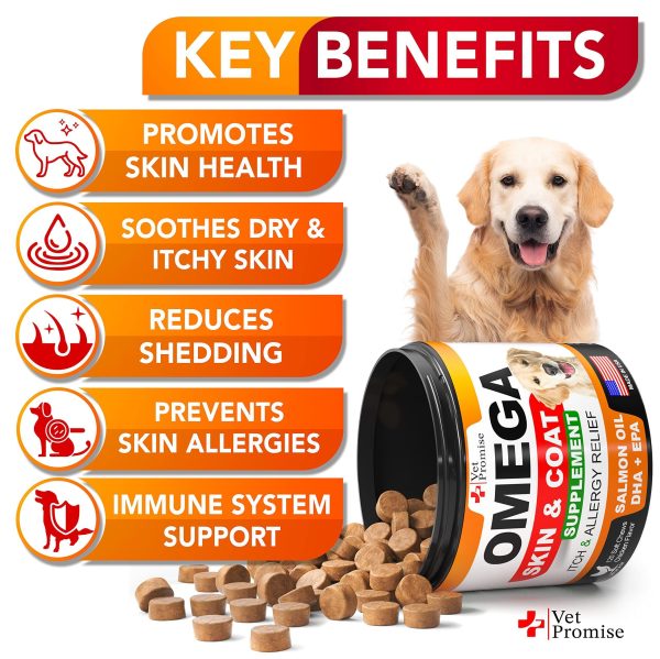 Omega 3 for Dogs   Dog Skin and Coat Supplement   Fish Oil for Dogs Chews   Allergy and Dog Itch Relief   Dog Anti Shedding Supplement   Dog Dry Skin Treatment   Salmon Oil   Made in USA   120 Treats - Image 2