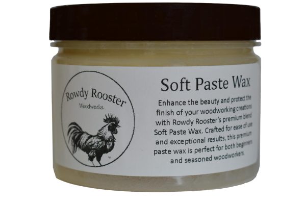 Rowdy Rooster's Soft Wax Paste for Furniture and Wood Cabinets & Decorative Pieces Easy to Apply Quick Drying Pleasant Beautiful Finish Protects from Scratches & Moisture 10 fl oz (Golden)