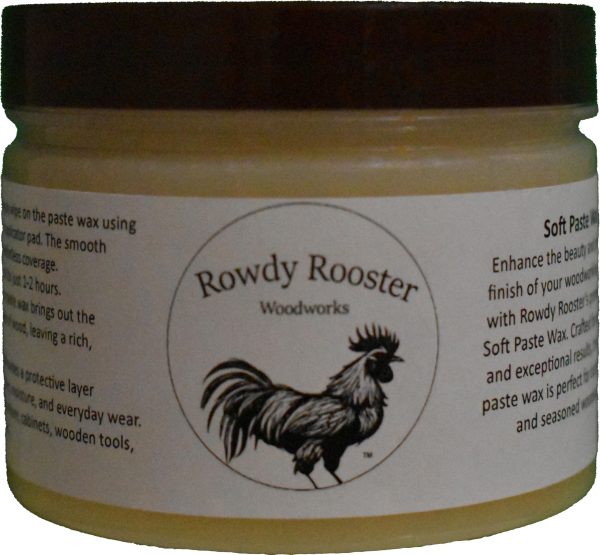 Rowdy Rooster's Soft Wax Paste for Furniture and Wood Cabinets & Decorative Pieces Easy to Apply Quick Drying Pleasant Beautiful Finish Protects from Scratches & Moisture 10 fl oz (Golden) - Image 2