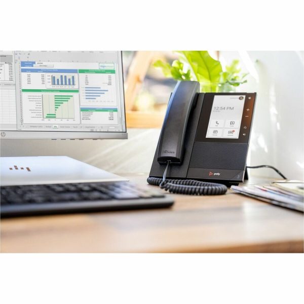 Poly CCX 505 IP Phone - Corded - Corded/Cordless - Bluetooth, Wi-Fi - Desktop, Wall Mountable - Black - Image 7