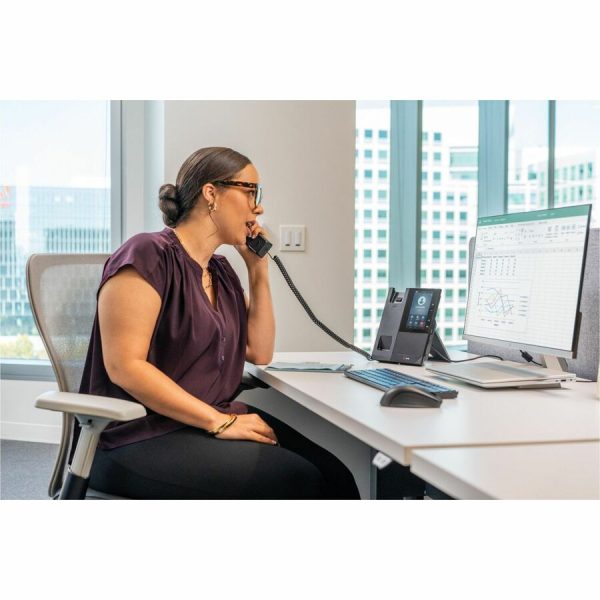 Poly CCX 505 IP Phone - Corded - Corded/Cordless - Bluetooth, Wi-Fi - Desktop, Wall Mountable - Black - Image 8