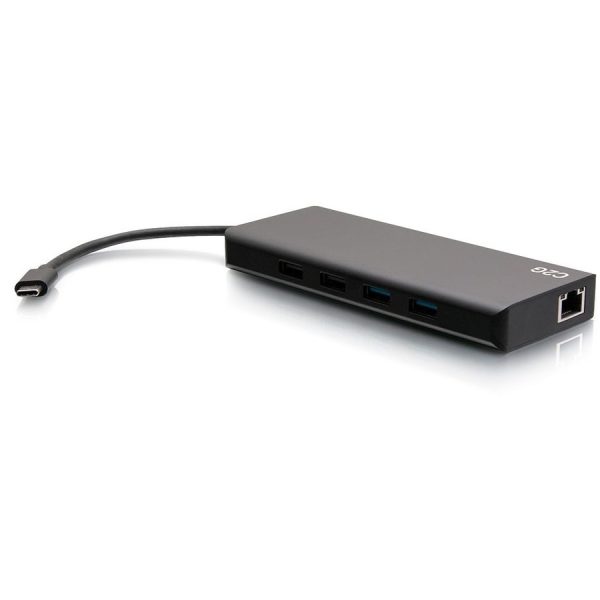 C2G USB-C 9-in-1 Dual Display Docking Station - 60W Power Supply, HDMI, Ethernet, USB, 3.5mm Audio and Power Delivery - 4K 30Hz - Image 3