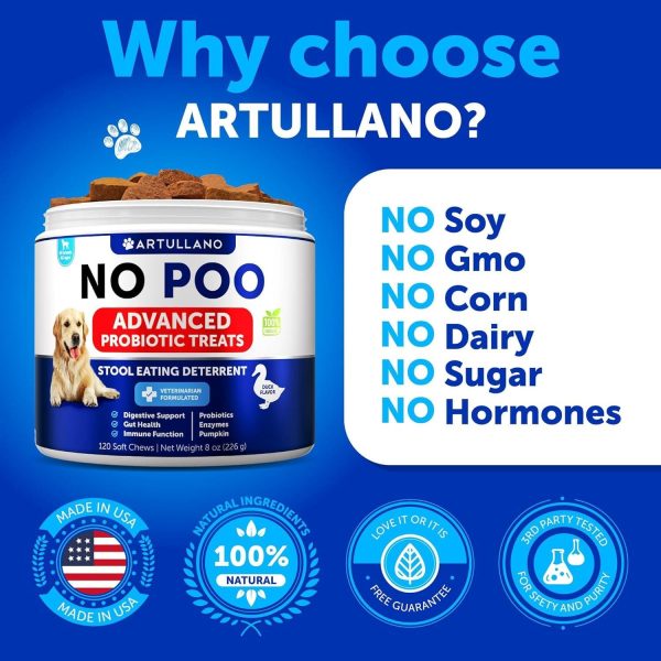 No Poo Chews for Dogs Puppy   Coprophagia Stool Eating Deterrent   Prevent Dog from Eating Poop   Stop Eating Poop Treats with Probiotics & Enzymes   Immune Digestive Gut Health Support Supplement - Image 5