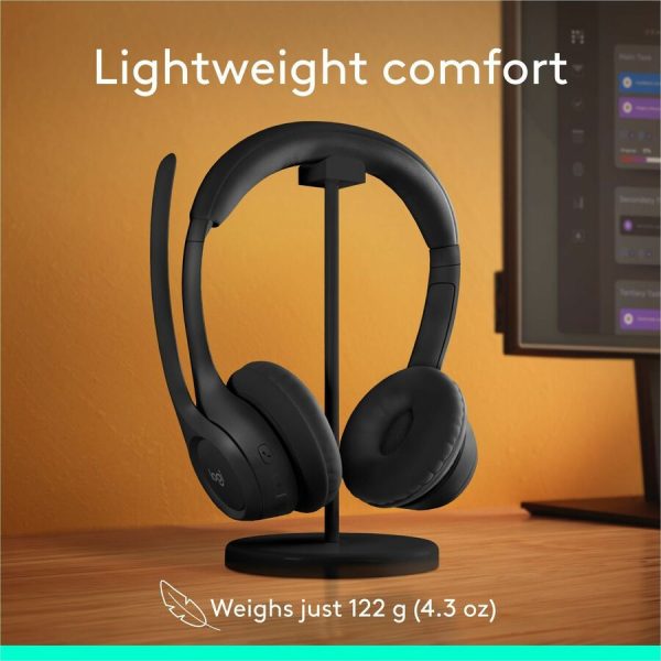Logitech Zone 300 Wireless Bluetooth Headset With Noise-Canceling Microphone, Compatible with Windows, Mac, Chrome, Linux, iOS, iPadOS, Android - Black - Image 9