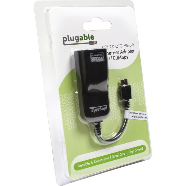 Plugable USB 2.0 OTG Micro-B to 100Mbps Fast Ethernet Adapter - Image 4