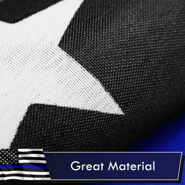 Thin Blue Line Flag 3x5 Ft 5-Pack Printed Polyester By G128 - Image 4