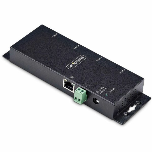 StarTech.com 4-Port Serial to Ethernet Adapter, IP Serial Device Server For Remote RS232 Devices, Wall/DIN Rail Mount, LAN To DB9 Converter - Image 2