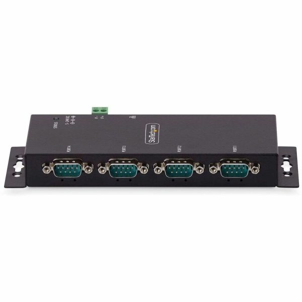 StarTech.com 4-Port Serial to Ethernet Adapter, IP Serial Device Server For Remote RS232 Devices, Wall/DIN Rail Mount, LAN To DB9 Converter - Image 3