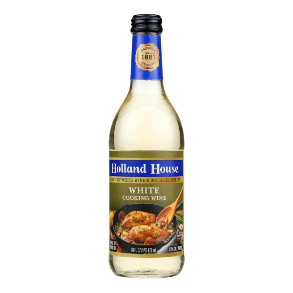 Holland House Holland House White Cooking Wine - White - Case of 12 - 16 Fl oz. - Image 2