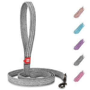 WAUDOG Recycled Cotton Dog Leash 6 Ft   10 Ft Eco Friendly Collar for Small Medium & Large Dogs   Reflective Dog Leash for Medium Dogs   Strong Leashes for Large Breed Dogs Puppy Leash for Small Dogs