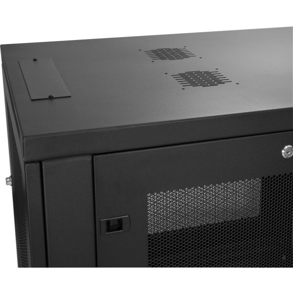 StarTech.com 12U 19" Server Rack Cabinet 4 Post Adjustable Depth 2-30" w/Casters/Cable Management/1U Shelf, Locking Doors and Side Panels - Image 4