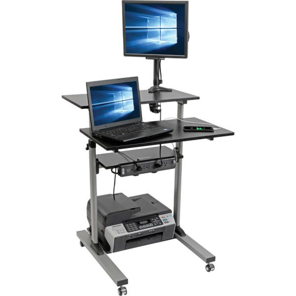 Eaton Tripp Lite Series Rolling Desk TV/Monitor Cart - Height Adjustable - Image 2