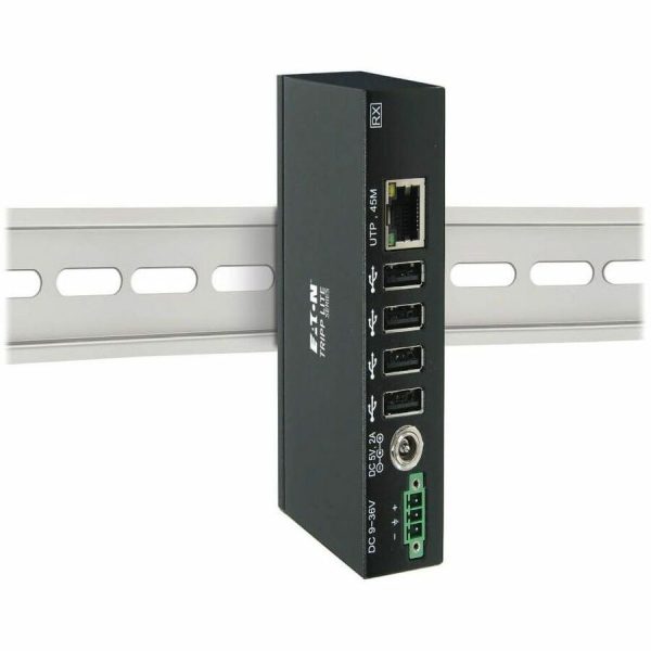 Eaton Tripp Lite Series 4-Port Industrial USB over Cat6 Extender, ESD Protection, PoC - USB 2.0, Mountable, 150 ft. (45.72 m), TAA - Image 4