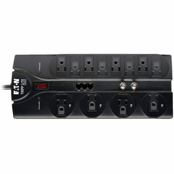 Eaton Tripp Lite Series Protect It! 12-Outlet Surge Protector, 8 ft. (2.43 m) Cord, 2880 Joules, Tel/Modem/Coaxial Protection - Image 4