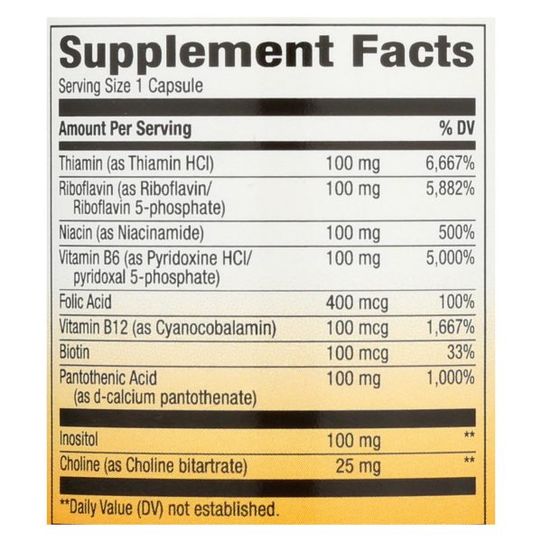 Nature's Way - Vitamin B-100 Complex - 60 Capsules - Image 2