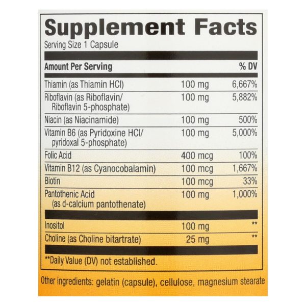 Nature's Way - Vitamin B-100 Complex - 60 Capsules - Image 3