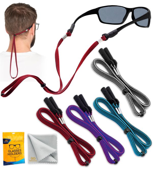 SIGONNA Eye Glasses Holder Around Neck - 4 Glasses Straps for Men Women - Glasses Holder Strap Retainer