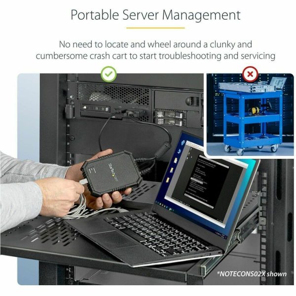 StarTech.com KVM Console to USB 2.0 Portable Laptop Crash Cart Adapter, Compact Notebook/Netbook KVM to USB Portable KVM Console, TAA - Image 4