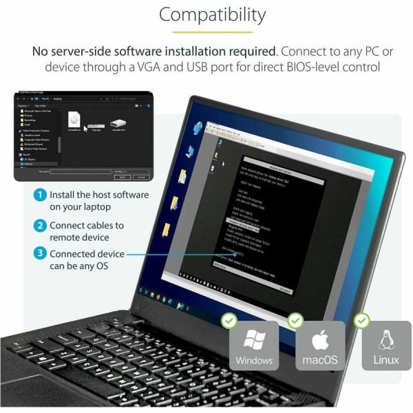 StarTech.com KVM Console to USB 2.0 Portable Laptop Crash Cart Adapter, Compact Notebook/Netbook KVM to USB Portable KVM Console, TAA - Image 5