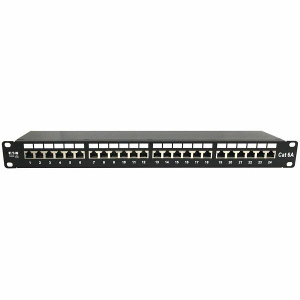 Eaton Tripp Lite Series 24-Port Cat6a Shielded Patch Panel - 10 Gbps, STP, 110 Punch Down, RJ45, 1U, TAA - Image 3
