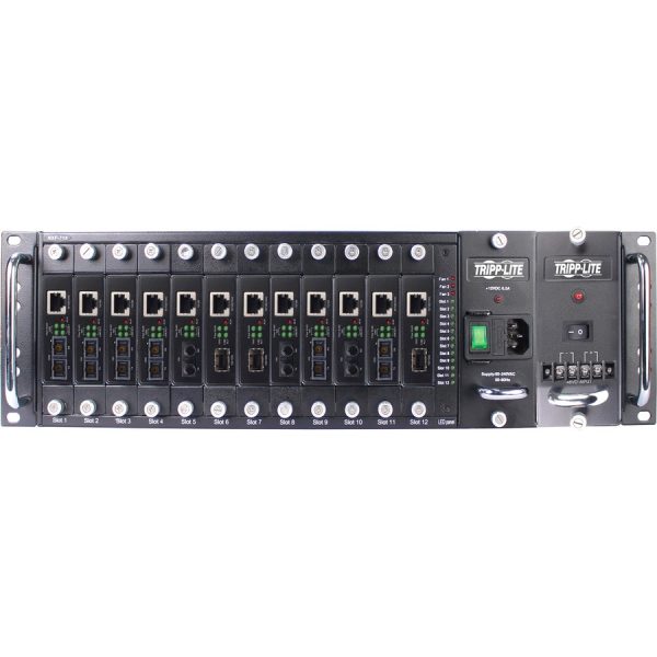 Eaton Tripp Lite Series 12-Slot Media Converter Chassis for Select N784-H and N785-H Models, 3U Rack Mount, TAA - Image 3