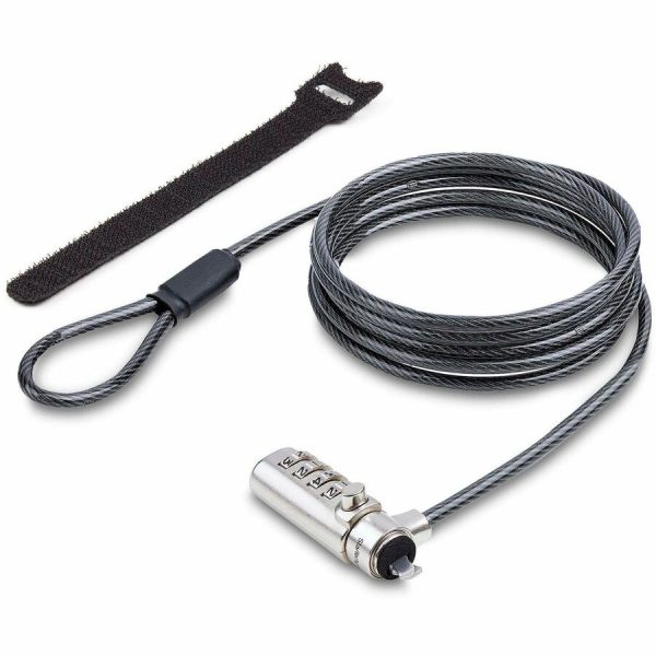 StarTech.com Slim Lock Noble Wedge® Slot Compatible, 6.6ft (2m) Combination Locking Cable, Desk Anti-Theft Security For Laptop/Notebook - Image 8