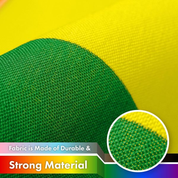 G128 10 Pack: LGBT Progress Rainbow Pride Flag | 3x5 Ft | LiteWeave Pro Series Printed 150D Polyester | Indoor/Outdoor, Vibrant Colors, Brass Grommets, Thicker and More Durable Than 100D 75D Polyester - Image 4