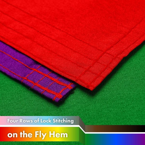 G128 10 Pack: LGBT Progress Rainbow Pride Flag | 3x5 Ft | LiteWeave Pro Series Printed 150D Polyester | Indoor/Outdoor, Vibrant Colors, Brass Grommets, Thicker and More Durable Than 100D 75D Polyester - Image 5