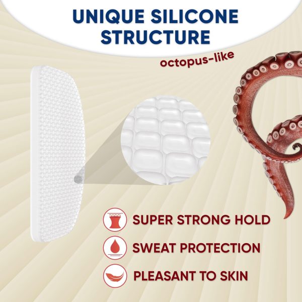 Eyeglass Nose Pads Anti Slip - Eye Glasses Nose Pad 0.5 mm - Silicone Nose Bridge Pads - Nose Grips Non Slip Piece - Sunglass Nose Pads Guards - (6 Pairs) 0.5mm x 7mm x 16mm - Image 2
