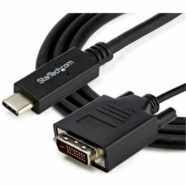 StarTech.com 6.6 ft / 2 m USB-C to DVI Cable - USB Type-C Video Adapter Cable - 1920 x 1200 - Black - Image 8
