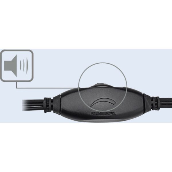 Adesso Xtream H4 - 3.5mm Stereo Headset with Microphone - Noise Cancelling - Wired- 6 ft cable- Lightweight - Image 5