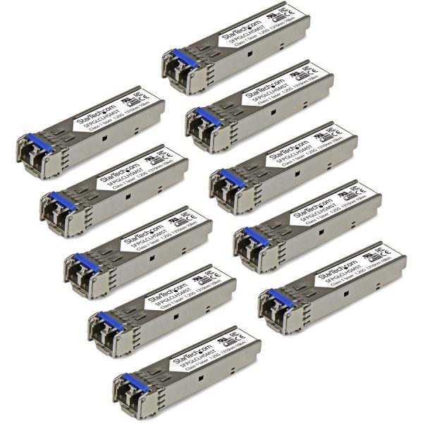StarTech.com Gigabit Fiber SFP Transceiver Module - Cisco GLC-LH-SM Compatible - SM/MM LC - 10km / 550m - 10 Pack - 1000Base-LX/LH - Mini-GBIC - Image 6