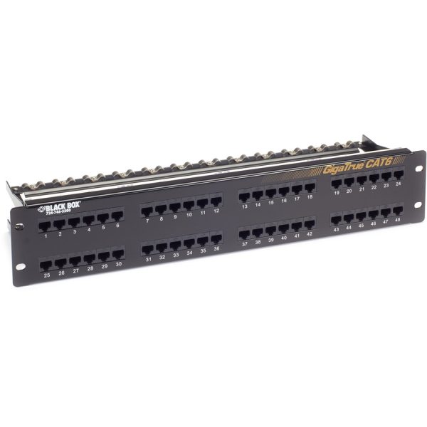 Black Box GigaTrue® CAT6 Patch Panel - 2U, Unshielded, 48-Port - Image 5