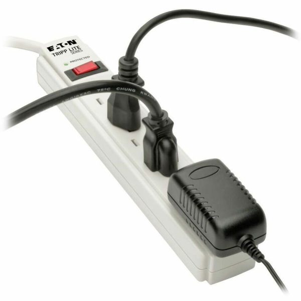 Eaton Tripp Lite Series Protect It! 6-Outlet Surge Protector, 6 ft. Cord, 790 Joules, Diagnostic LED, Light Gray Housing - Image 3